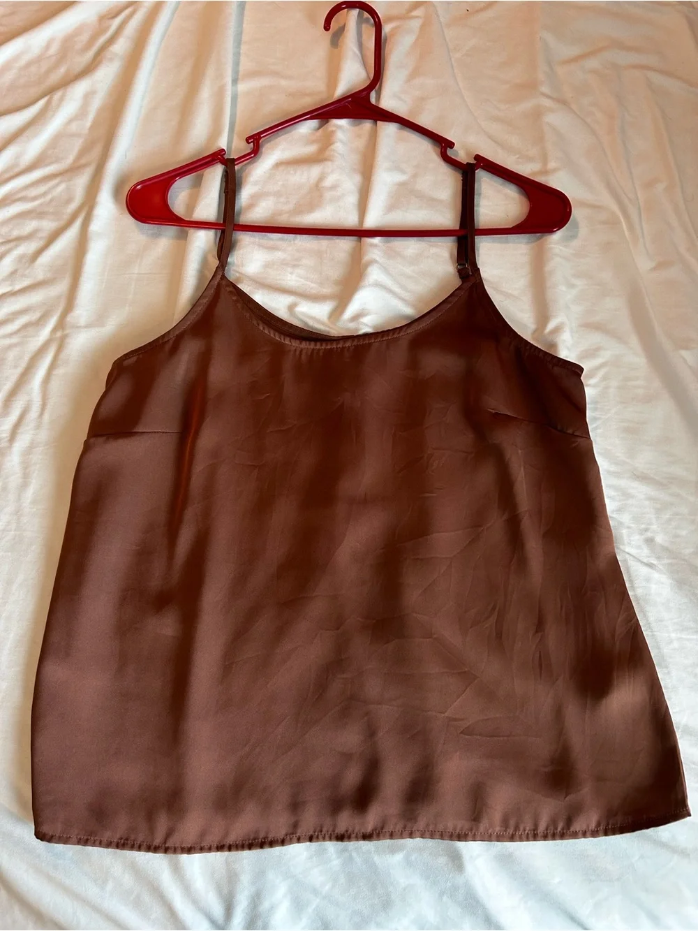 Nordstrom Rack | Brown Satin Camisole with Adjustable Straps - Picture 3 of 4